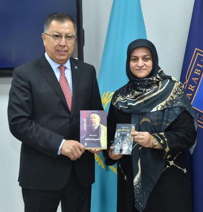 Встреча Генерального консула Исламской Республики Иран г-жи Соны Ахмади  с ректором Казахского национального университета имени   Фараби г-ном Жансеит